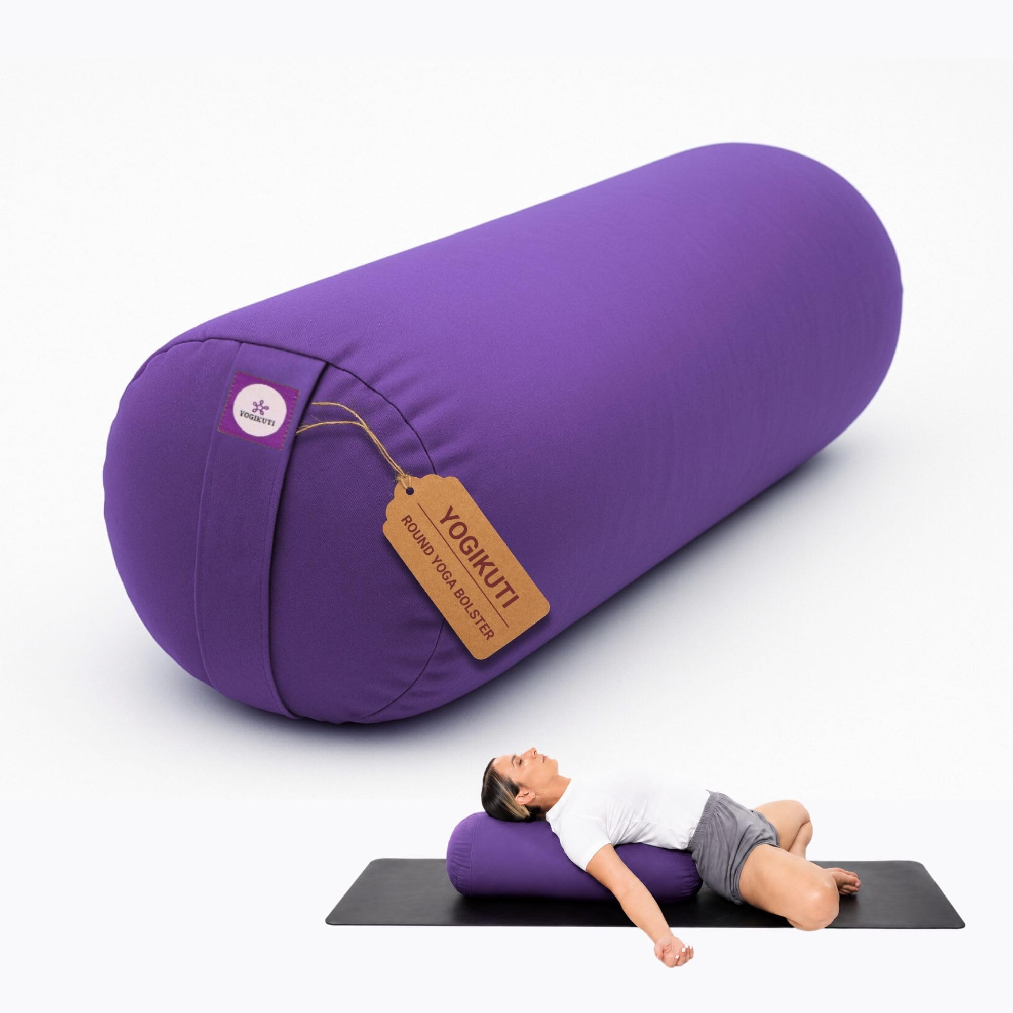 Yogikuti Yoga Bolster - Firm Support for Restorative Yoga -12
