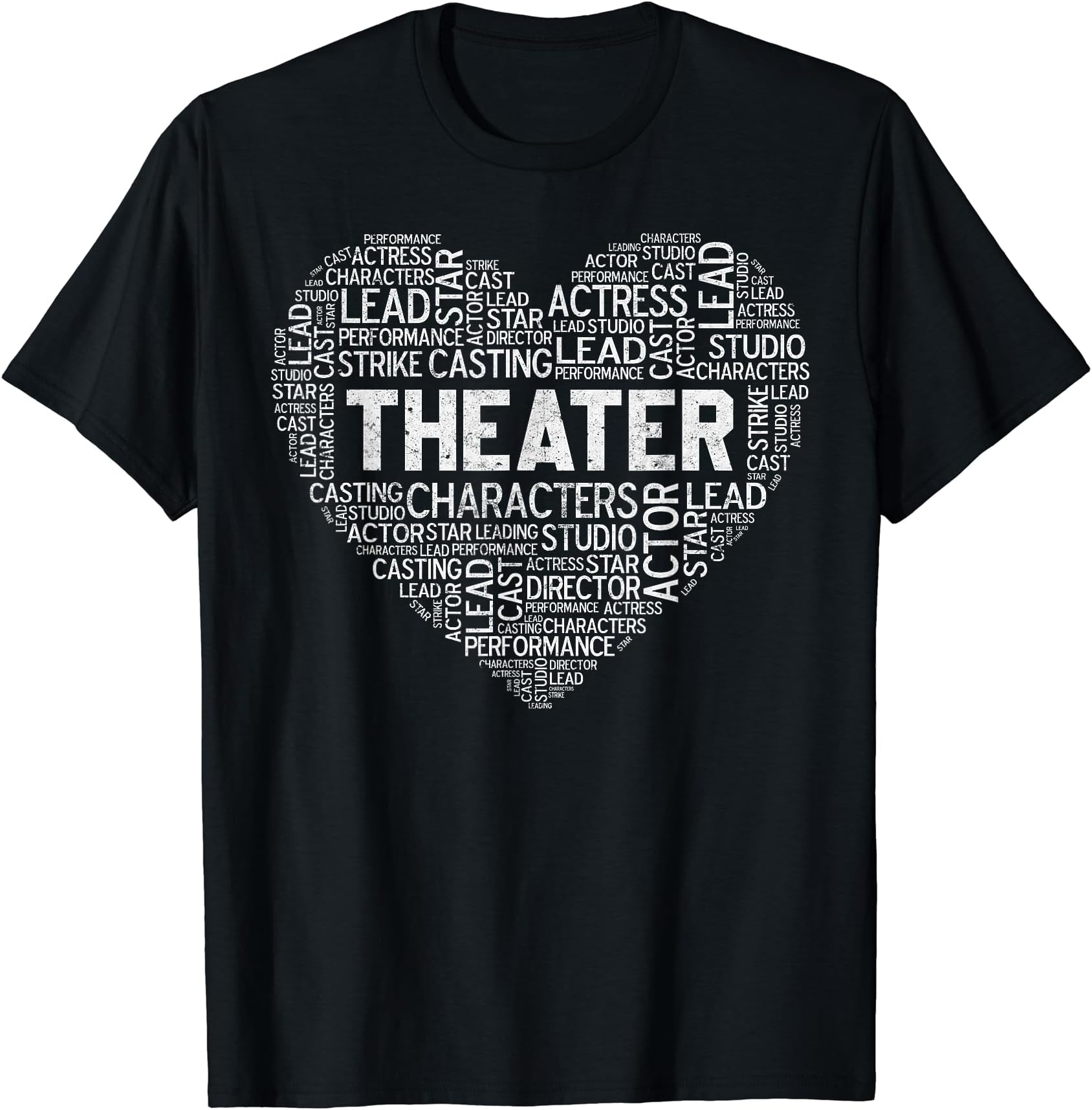 Heart of A Theatre Nerd Funny Drama Geek Actor Theater Gifts T-Shirt