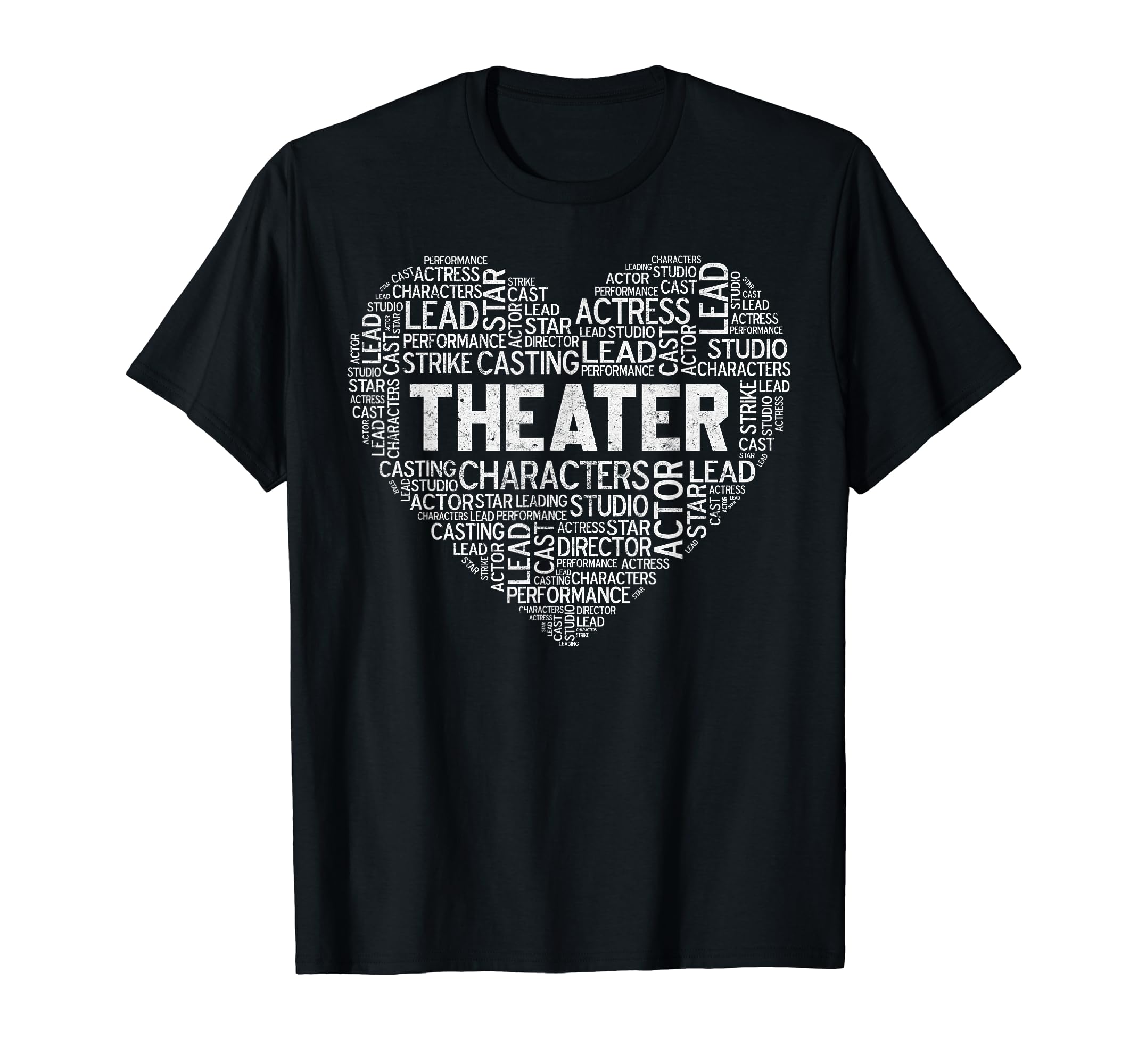 Heart of A Theatre Nerd Funny Drama Geek Actor Theater Gifts T-Shirt