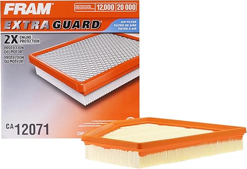 FRAM Extra Guard CA12071 - Filtro de aire de repuesto para modelos seleccionados de BMW, proporciona protección de filtro de hasta 12 meses o 12,000