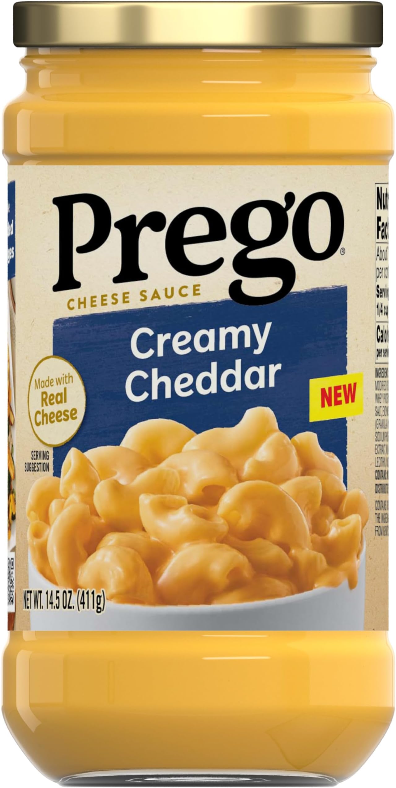 Prego Creamy Cheddar Cheese Sauce, 14.5 oz Jar
