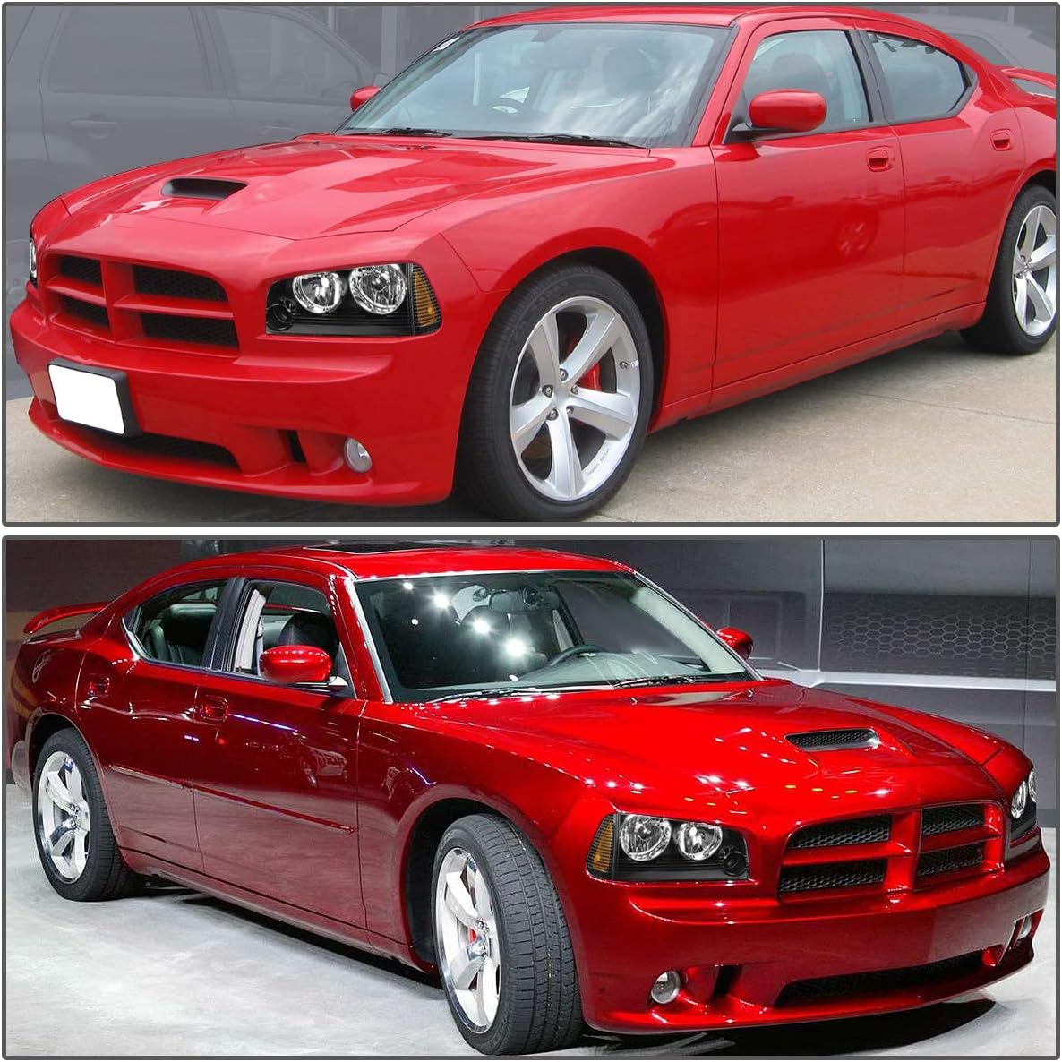 DNA MOTORING Right Passenger Side Factory Style Headlight Lamp Compitable with 06-10 DODGE CHARGER, OEM-HL-0034-R