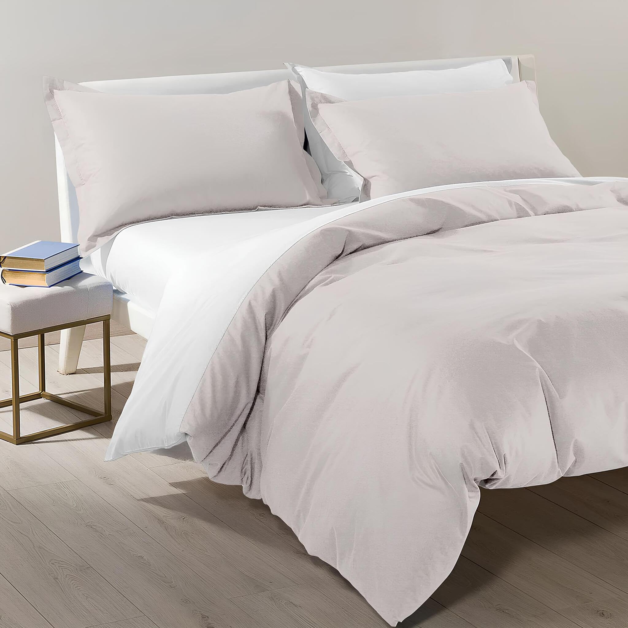 Caleffi Funda Nordica 4 Piezas 100% Algodón – Funda Nordica Cama, Suave, Transpirable y Lavable – Ropa de Cama Elegante para Todo el Año - Fundas Nordicas Cama 90 135 150