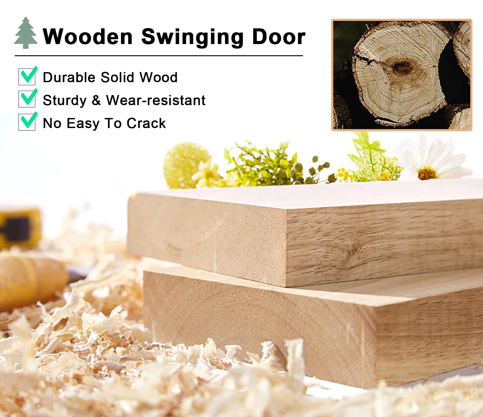 Miumaeov Swinging Door Cafe Door Walkway Partition Door Solid Wood Porch Entrance Swinging Door Cafe Walkway Partition Solid Wood Porch Entrance Saloon Doors 3 Spring Hinges Kitchen Bar