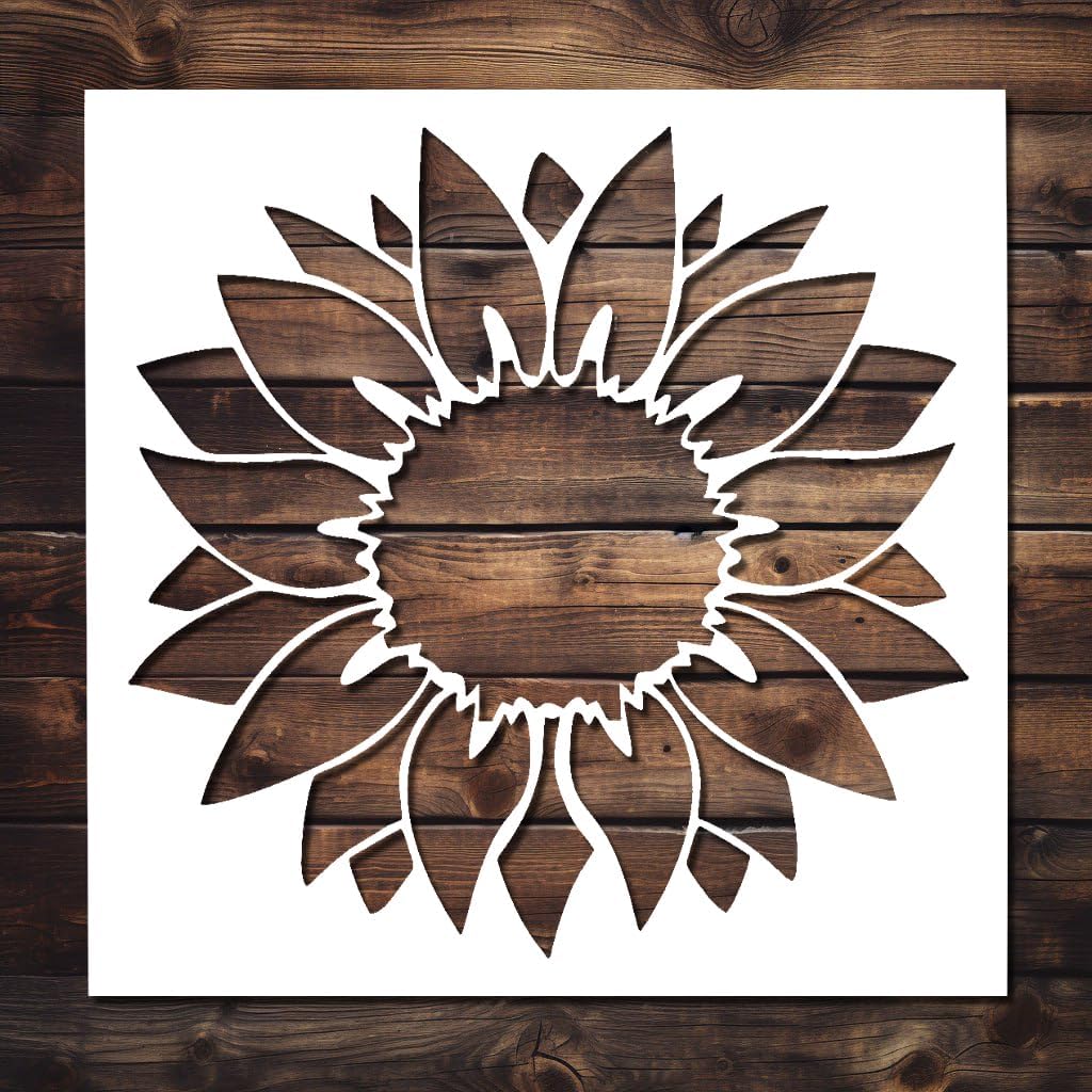 1 Pc Sunflower Stencil Reusable Flower Sunflower