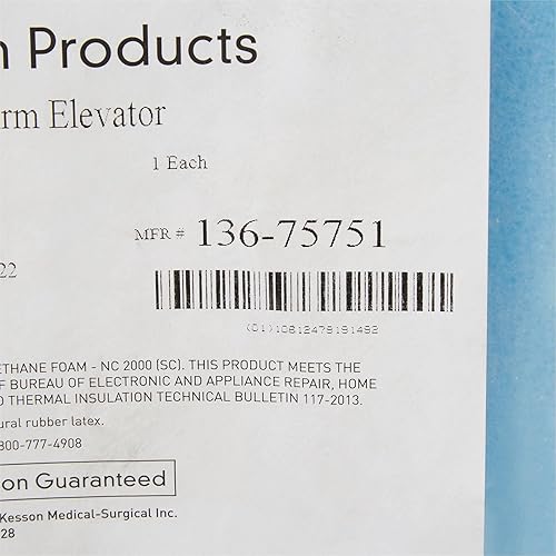 Miniatura 8 de McKesson Carter - Elevador de brazos, espuma, soporte suave y elevación de brazos para lesiones, azul, 12 x 9 x 16 pulgadas, 1 unidad
