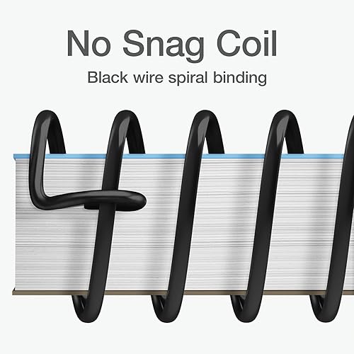 Miniatura 6 de Oxford Cuaderno de espiral de 1 materia, cuadernos para escuela, cubiertas de plástico, suministros escolares, rayas universitarias, 100 hojas,