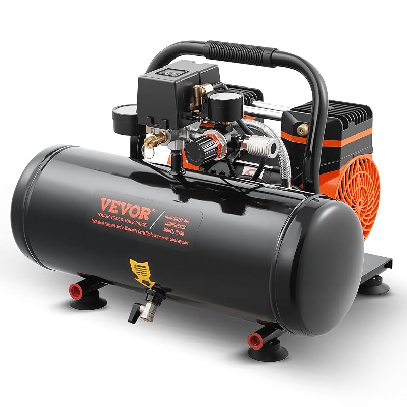 VEVOR JR880-2GAL Compressore d’Aria 7,57 L — silenzioso e senza olio