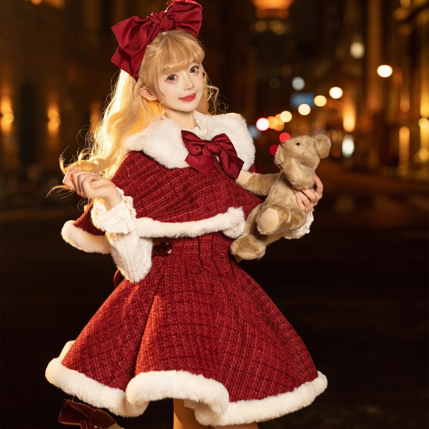 Amazon | [TRVELBETT] クリスマス ワンピース レディース サンタ 