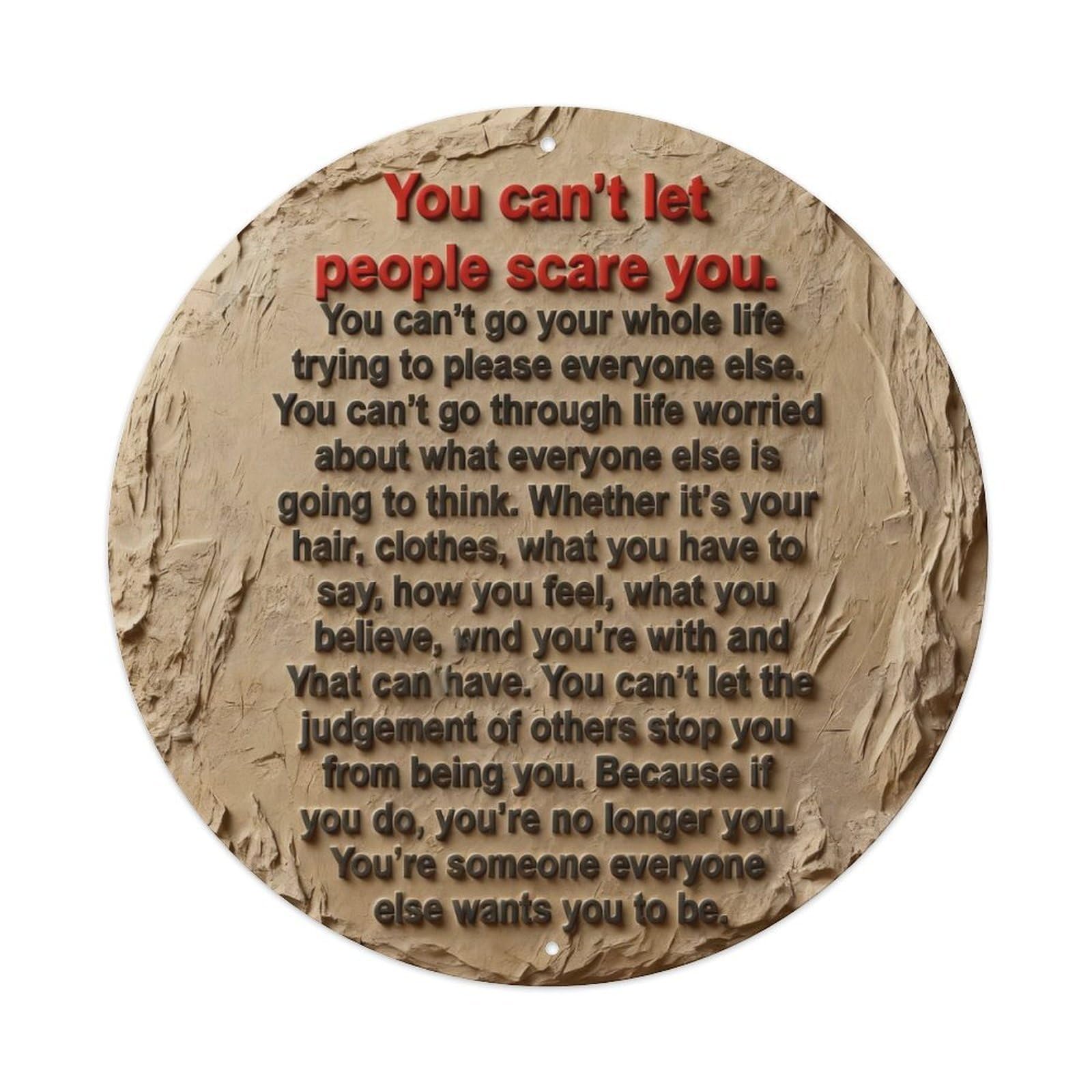Zlatcbu Vintage You Can't Let People Scare You Metal Tin Sign Retro Wall Art Poster, Decor For Home Living Room Bar Cafe Garage, 8X8 Inch