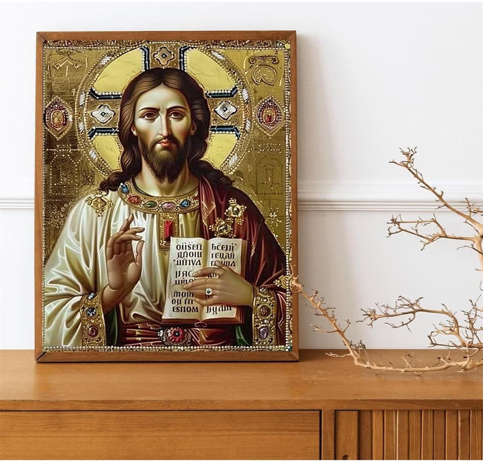 Peepezo Malen nach Zahlen Kinder Christus, Schmuck Geschenke für Mädchen Junge, Bastelset Kinder, Malen nach Zahlen | Malen nach Zahlen, Bastelset Mädchen 60x80cm (mit Rahmen)