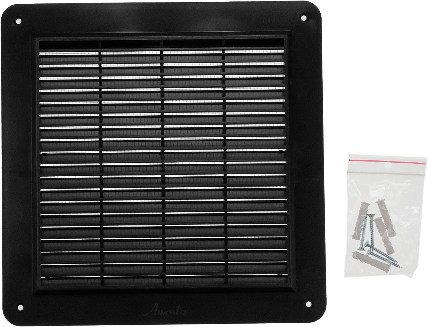 Photo 1 of Vent Systems 10" x 10" Inch Black Air Return Vent Cover - Air Vent Grille - Register Grill Cover - Screen Mesh - Wall Vent Cover/Louvered Vent for HVAC Vent, Home, Bathroom, Kitchen - Air Vent Covers