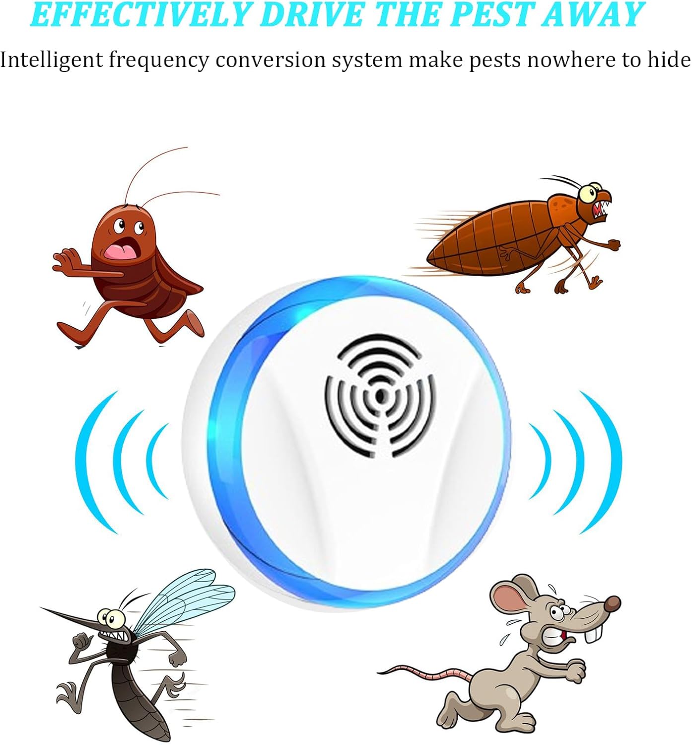 Ultrasonic Pest Repellent Indoor Plug in - Rodent & Mice Repellent Electronic Pest Control for Roach Mosquito Spider Bug (6, White) - Image 4