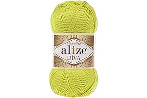 Neon Yellow Crochet Yarn Premium Soft Fiber Handmade Neon Yellow Knit Yarn