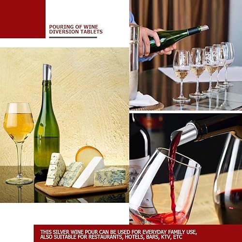 Miniatura 6 de DOERDO 50 piezas de papel de aluminio para vino tinto vertedor de disco reutilizable flexible para tope de goteo para vino bebida cerveza líquido