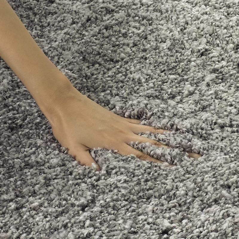 Rentoor_Carpet Soft Modern Shaggy Round Carpet for Living Room, Round Carpet Comfy for Bedroom, Home Decorate Floor Kids Playing Mat (Grey 2x2 Feet) 1
