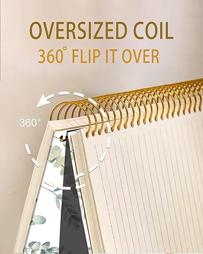 Vista 11 de iampanda Cuaderno de diario en espiral, encuadernación fuerte de doble alambre con papel de primera calidad para niñas y mujeres, lindo cuaderno