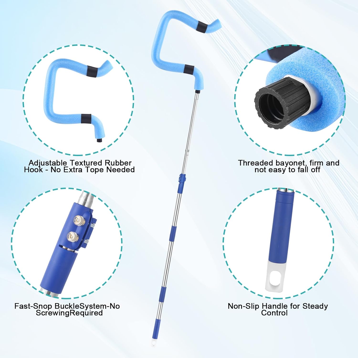 Volleyball Spiking Trainer - Adjustable Length 62" to 85", Ideal for Serving, Spiking & Jumping Drills, Realistic Ball Feel - Perfect Training Equipment for Beginners & Professionals (No Ball)