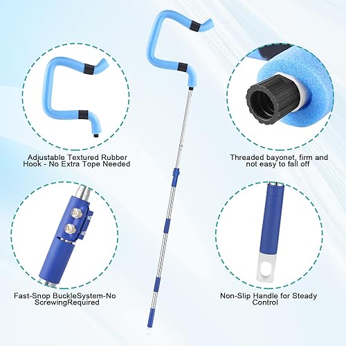 Miniatura 6 de Entrenador de picos de voleibol  Longitud ajustable de 62 a 85 pulgadas, ideal para servir, pinchar y saltar, sensación de pelota realista, equipo