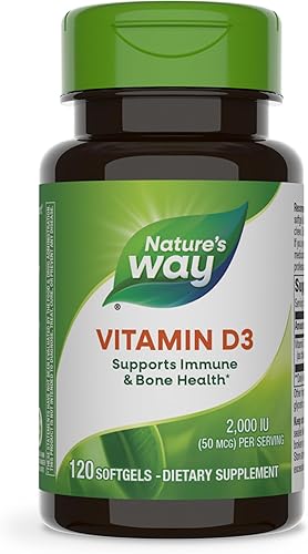 Nature's Way, D3 2000 IU, vitaminas, 15590, 120, 1, 1
