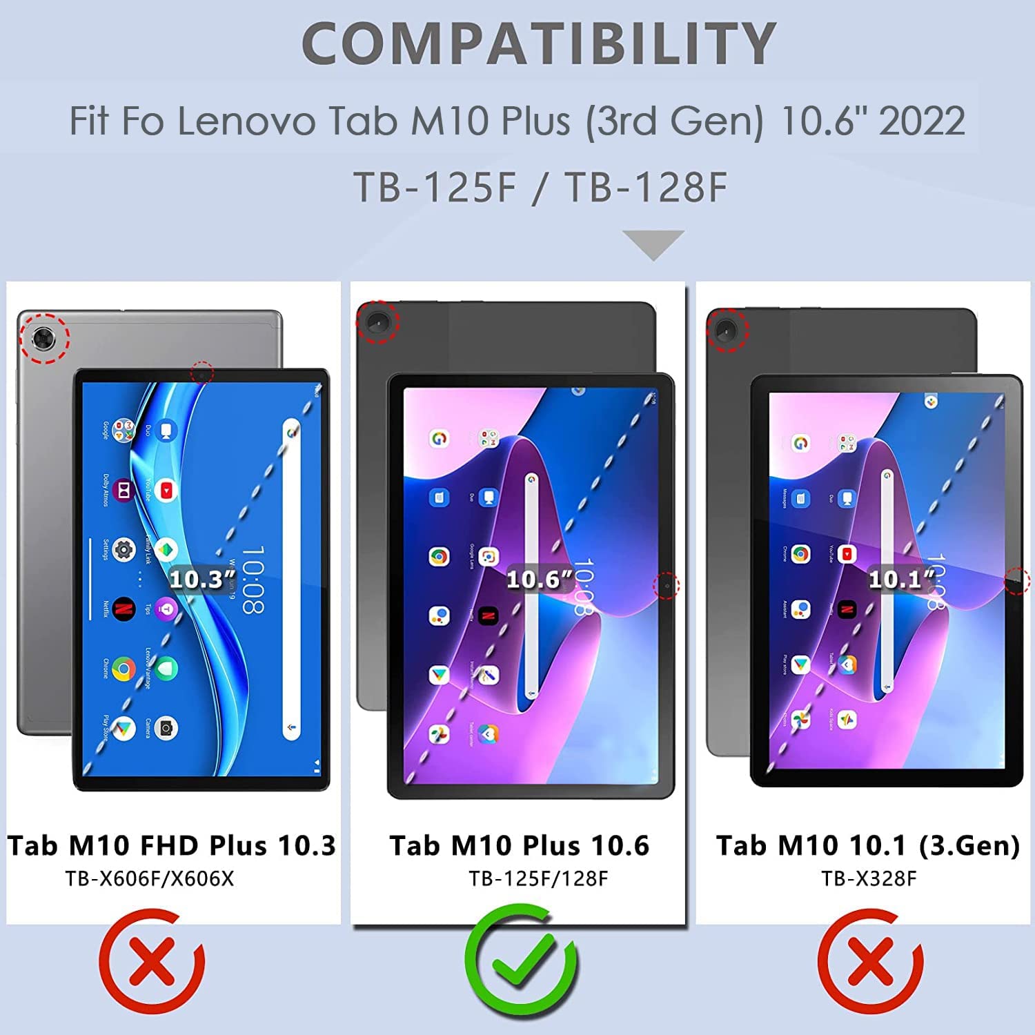 KATUO Babini Cover Silicone per Lenovo Tab 10 Plus 3rd Gen 10,6