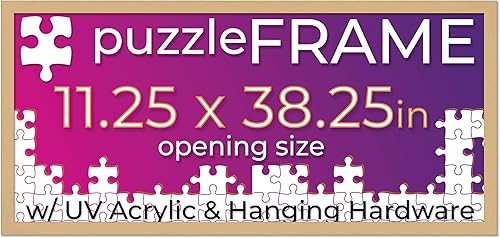 Poster Palooza Kit de marco de rompecabezas de 11.25 x 38.25 pulgadas. El kit incluye hojas de pegamento para rompecabezas, marco de rompecabezas de