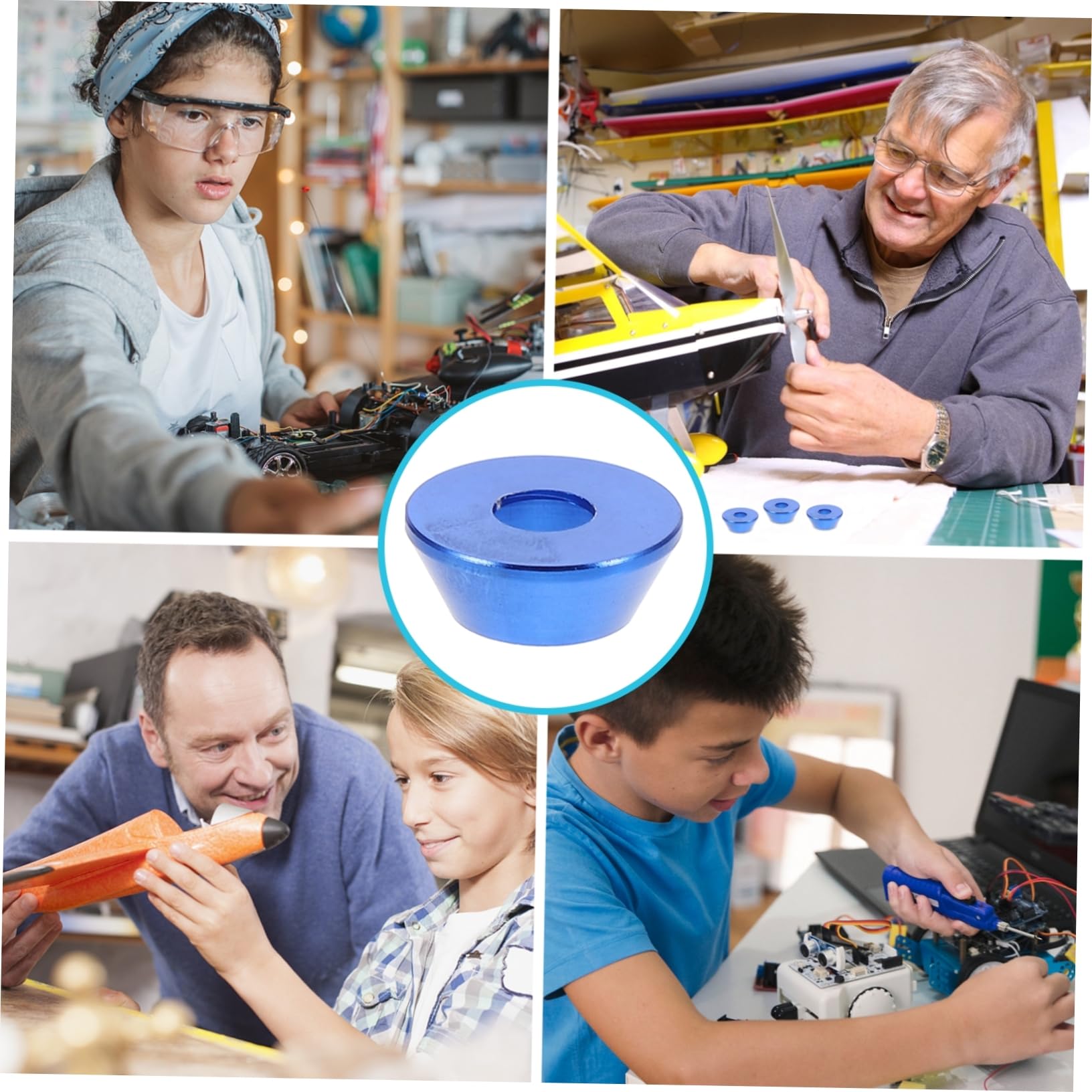 HOMOCONO Aluminum Alloy Conical Gasket 50 Pcs Cup Anti-loosening Ideal for Repair