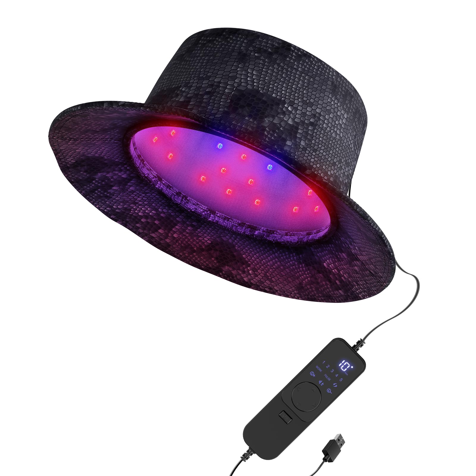 iKeener Casco Led Crescita Capelli, 120 LEDs 3 Lunghezze D'onda Casco Capelli da Casa per Donne e Uomini, Collegare e 5 Livelli di Luminosità, 5-30 Min Spegnimento Automatico