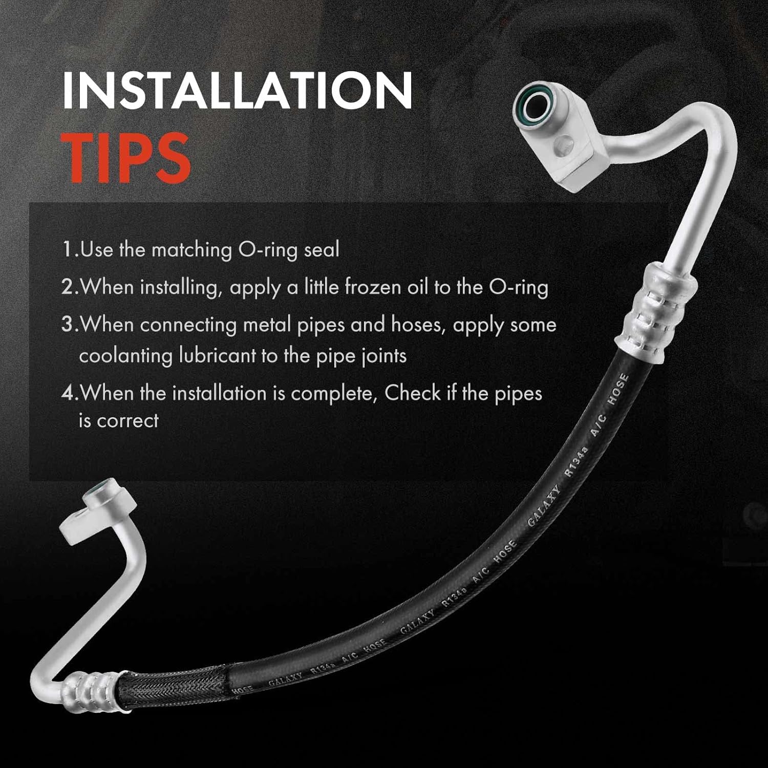 A-Premium A/C Discharge Line Hose Assembly Compatible with Ford Escape, 2013 2014 2015 2016, 1.6L, Compressor to Condenser