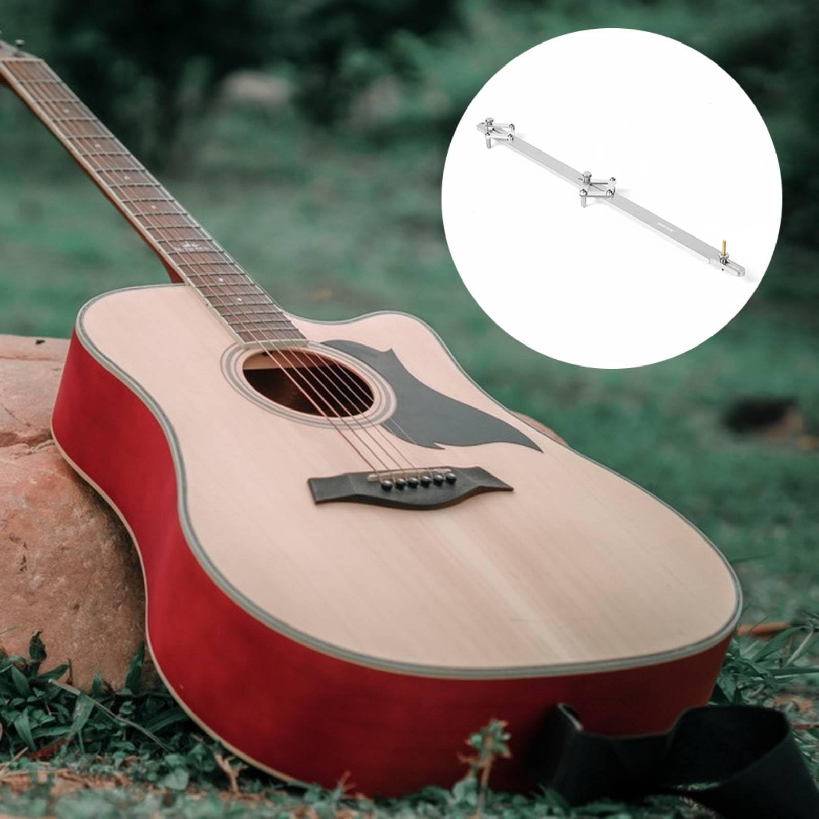Righello di Allineamento Chitarra Centro Righello Luthier Collo Strumento Misurazione Corpo Leggero E Rigido per Misure Affidabili E Ripetute Adatto a