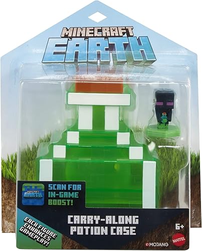 Miniatura 6 de Mattel Minecraft Carry Along Potion Plus - Mini figura exclusiva, funda de transporte para minifiguras, basado en videojuegos de Minecraft, juguetes