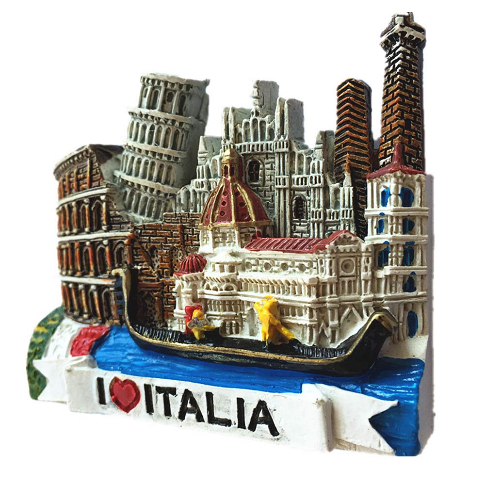 Calamita da frigorifero 3D Toscana Italia, souvenir in resina