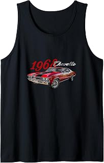 VINTAGE 1968 CHEVELLE, CLASSIC AMERICAN MUSCLE CAR, V8 Tank Top
