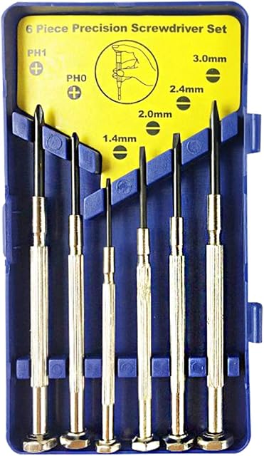 1 Pack Precision Screwdriver Set, Small Screwdriver Kit in case Precision Repair Tool Kit Pocket Size Screwdriver Kit Precision Mini Slotted Screwdriver Set for Jewelers Watchmaker iPhone