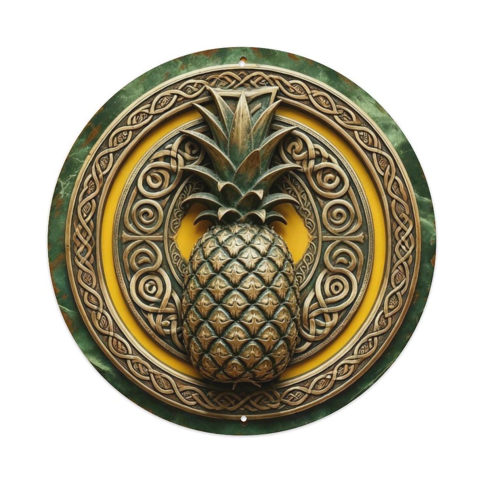 Pineapple Tropical Coastal Metal Tin Sign Plaque