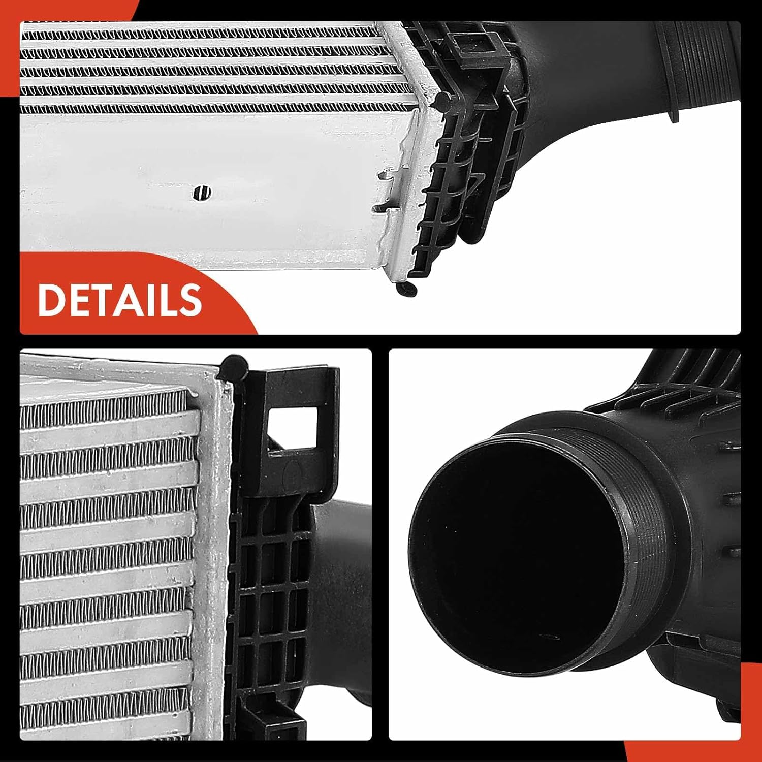 A-Premium Turbocharger Intercooler Compatible with 2018-2021 Audi S4 S5 S5 Sportback, 3.0L, Charge Air Cooler