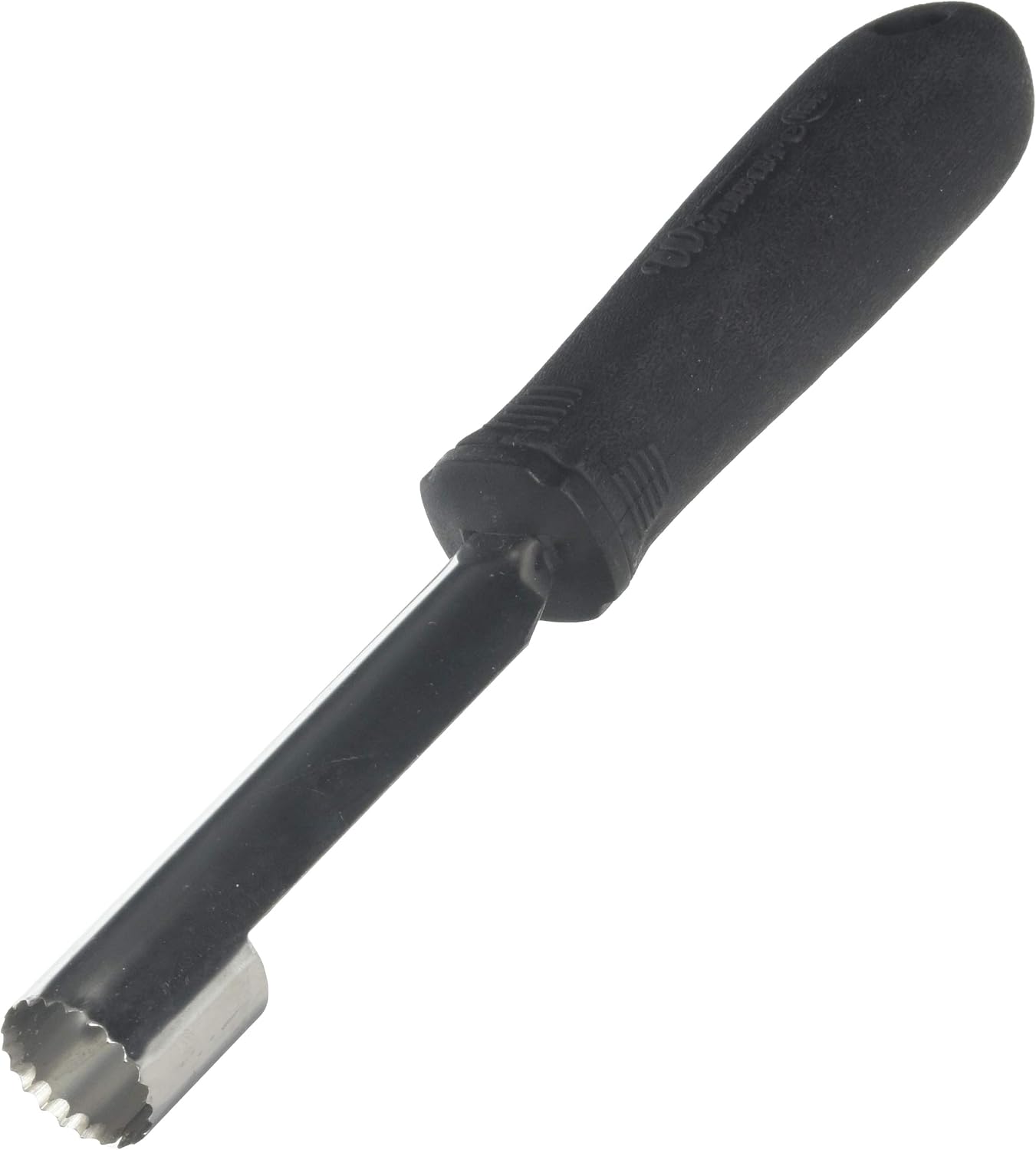 Winco Black Stainless Steel Apple Corer, Soft Grip Handle