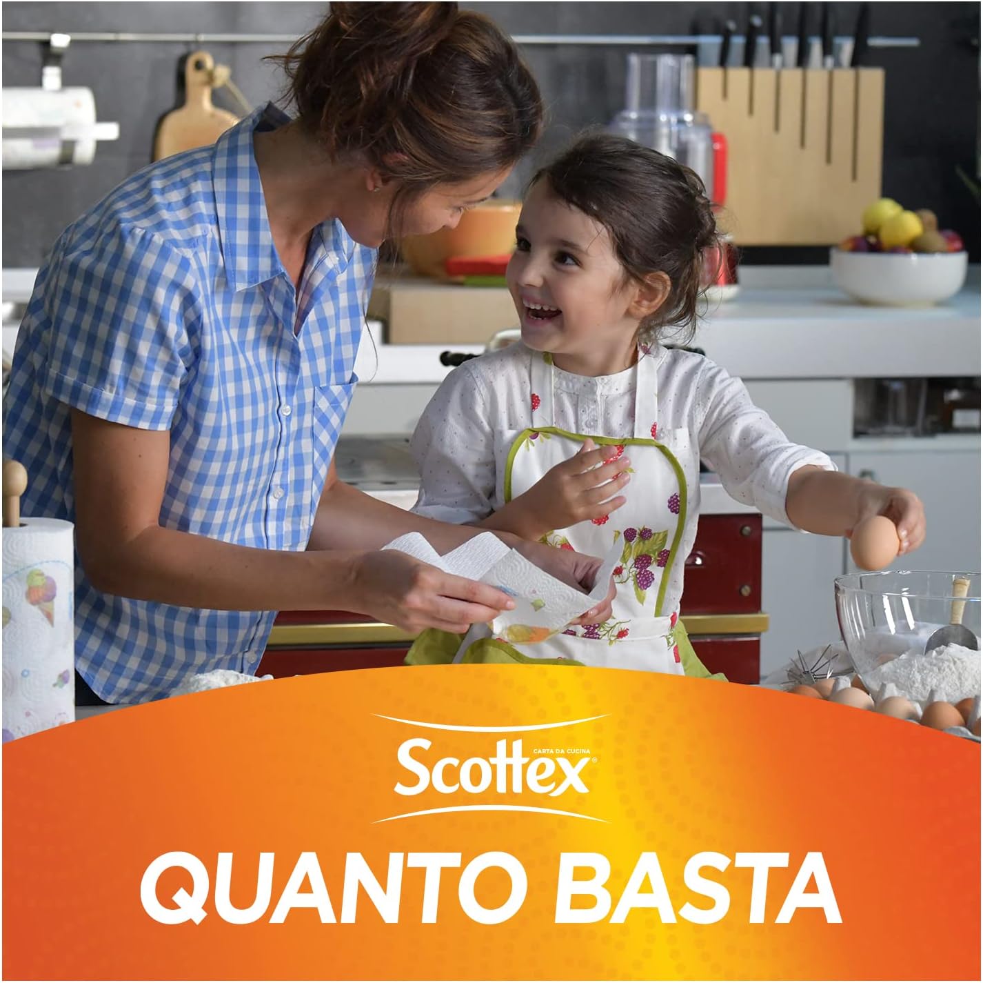 Scottex Quanto Basta, Kitchen Paper Option Half Tear, Pack of 24 Maxi Rolls