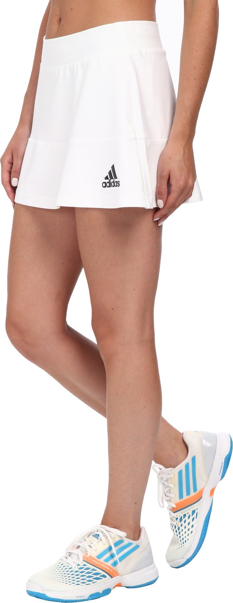adidas Falda de tenis Premium para mujer, Mujer, blanco/negro, L Plus