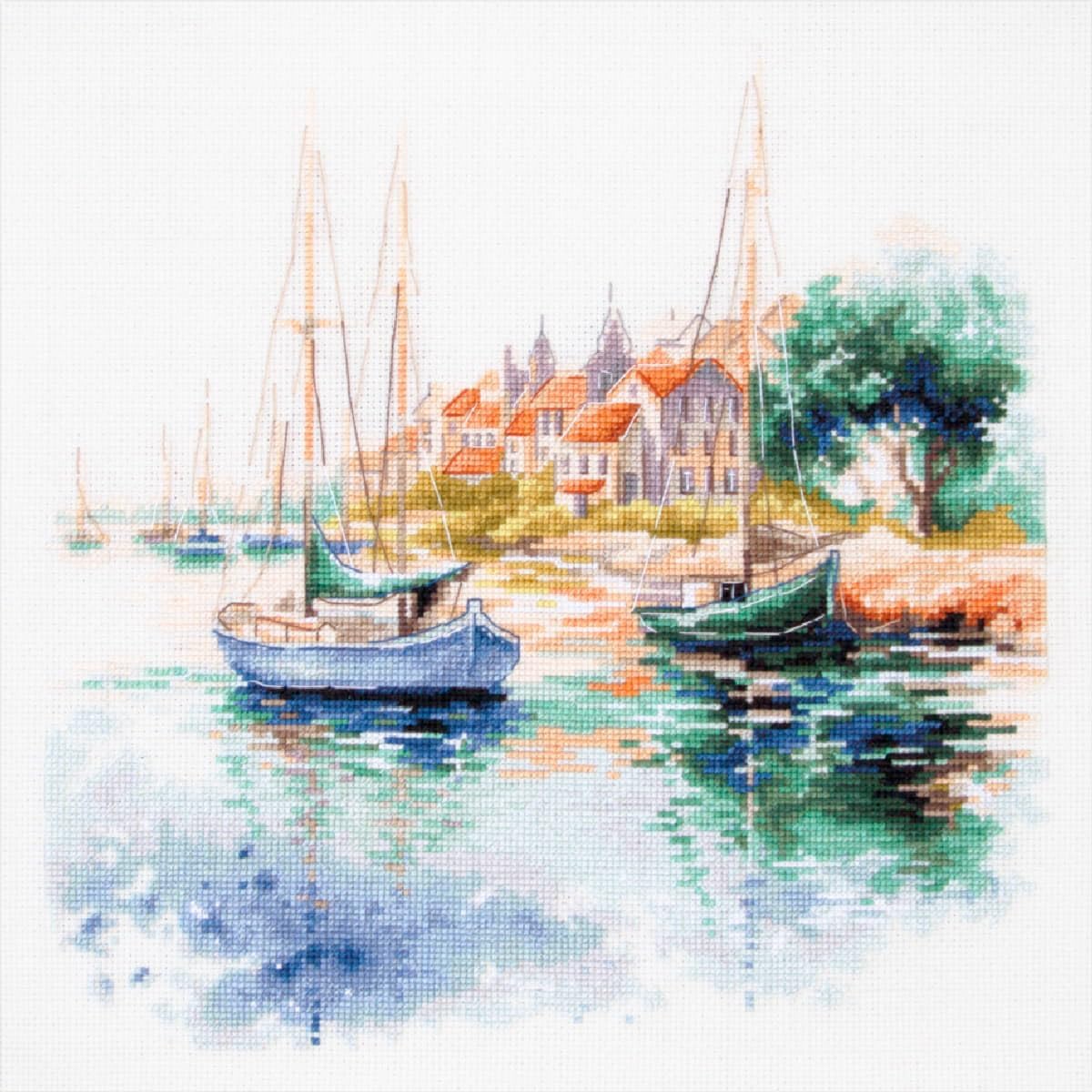Magic Needle Silent Harbour Counted Cross Stitch Kit 26x26cm