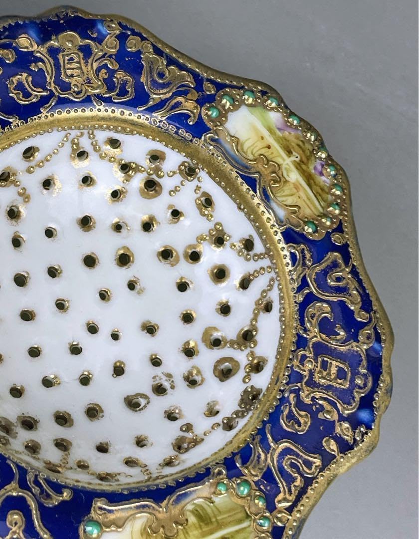 【美品】オールドノリタケ ティーストレーナー 茶漉し ジュエル ジュール スワン オールドノリタケ ティーストレーナー 茶漉し ジュエル ジュール