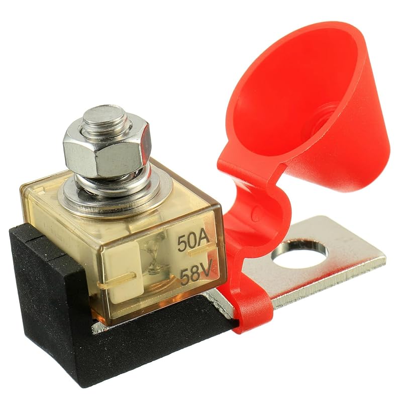 Porta-fusível MRBF HUAREW 50 A para bateria, terminal M8 (5/16") – 1 unidade