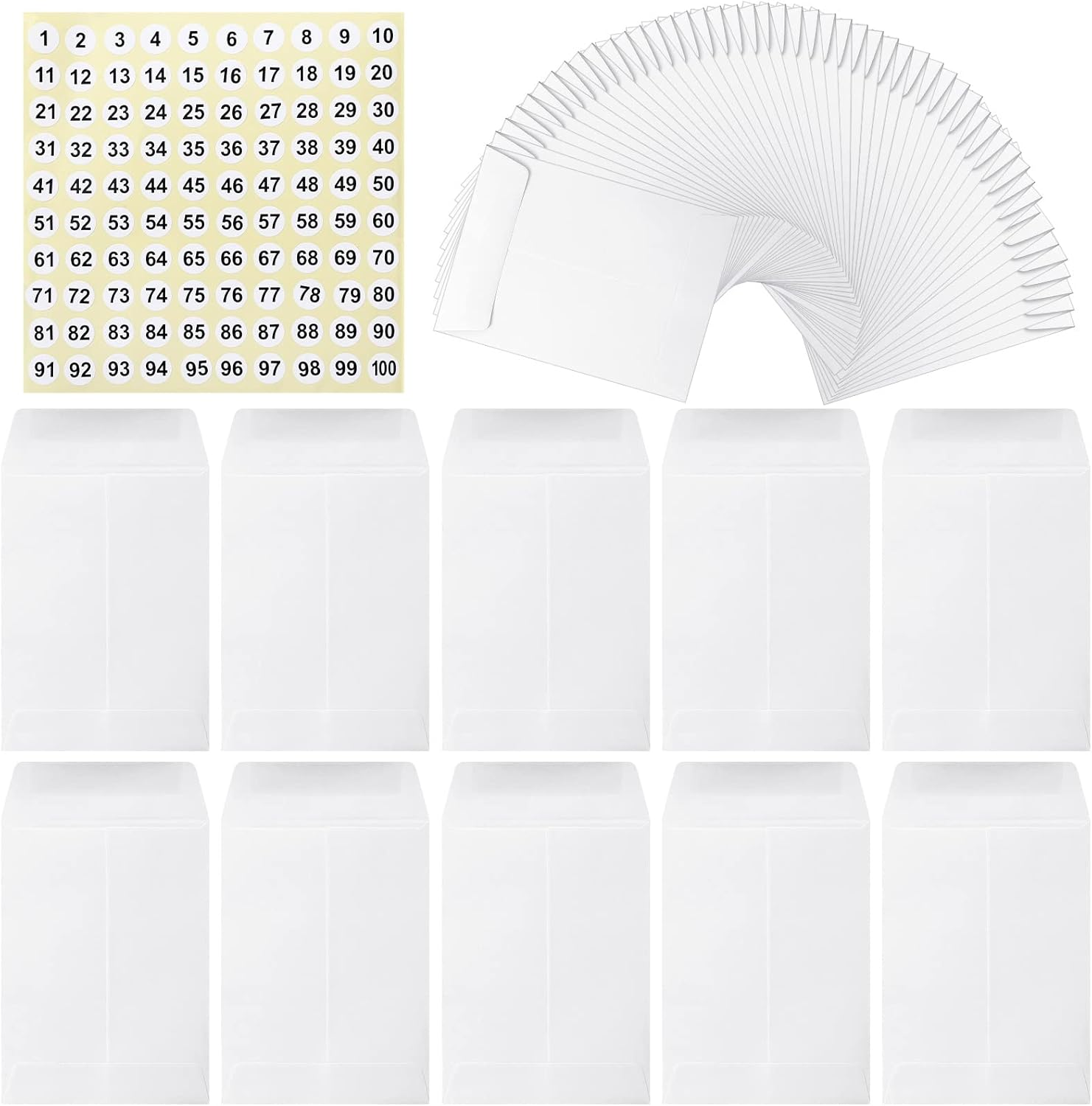 Lincia Coin Envelopes 4x3 Inch Small Parts Envelopes with