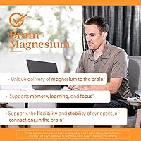 Vista 6 de Doctors BEST Brain L-treonato de magnesio con Magtein, apoya la función cognitiva, sin OMG, sin gluten, sin soja, vegano, 90 cápsulas vegetarianas