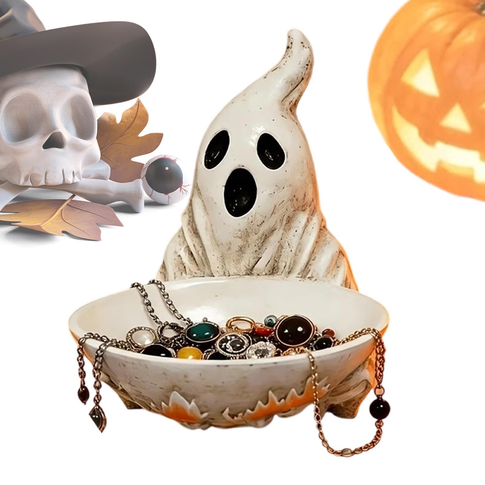 Vassoio da per Halloween, statuetta decorativa a forma di fantasma