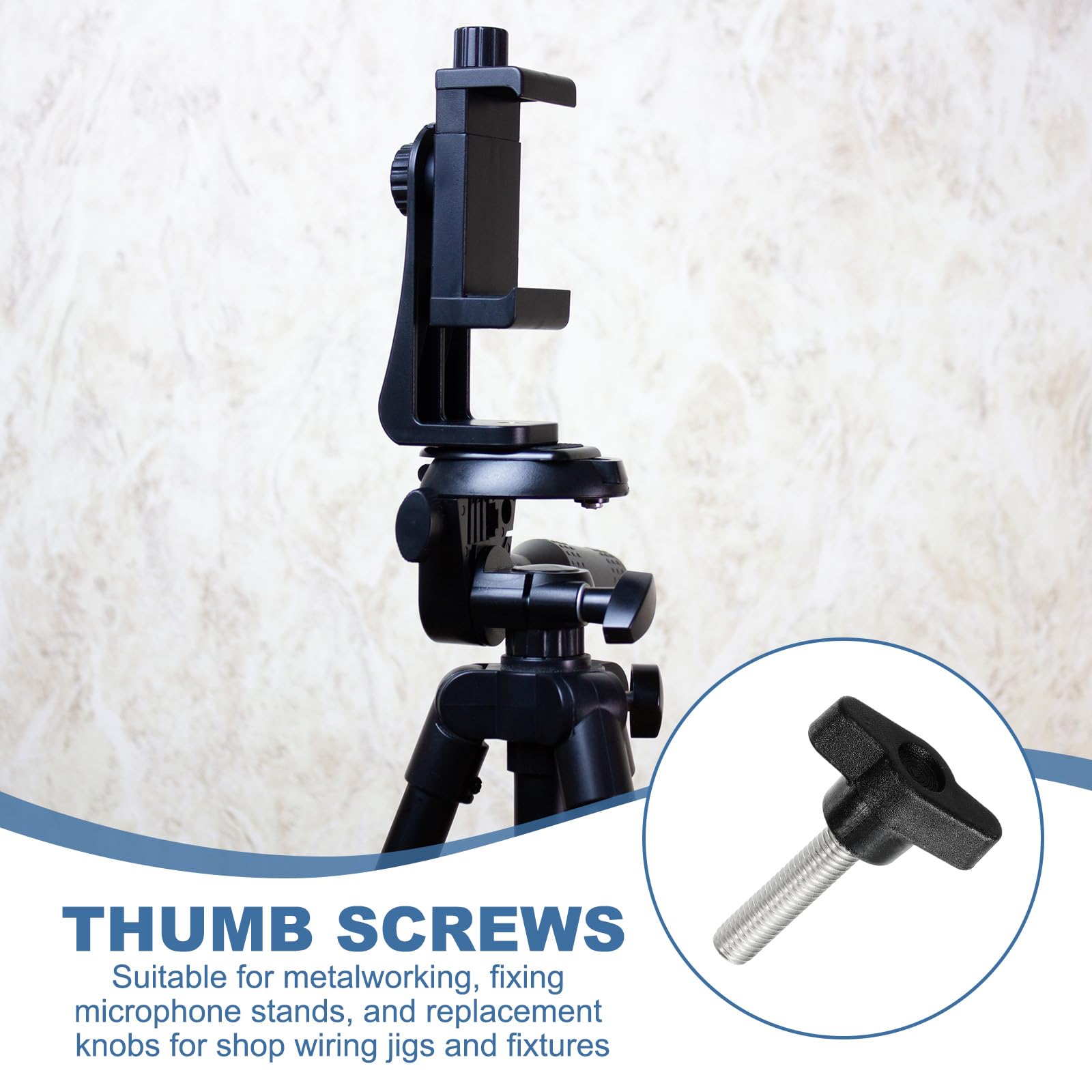 YELARXI Z- Shaped Thumb Screws 304 Stainless Steel Tee Wing Knobs Screws Clamping t Head - Image 4