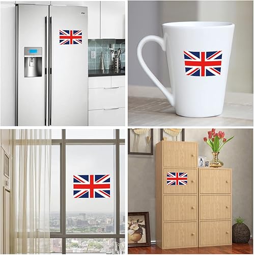 Miniatura 6 de QQSD Adhesivo de bandera británica del Reino Unido Union Jack en varios tamaños, paquete de 3, 11.7 x 8.3 pulgadas