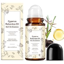 Cyperus Rotundus Oil Roll-On Essence, Natural Inhibitor to Reduces Unwanted Body Hair Growth, Soothes Skin, Minimizes Pores & Shrinks Pores for All Skin Types, Safe Non-Greasy, Fast Absorbing Formulas