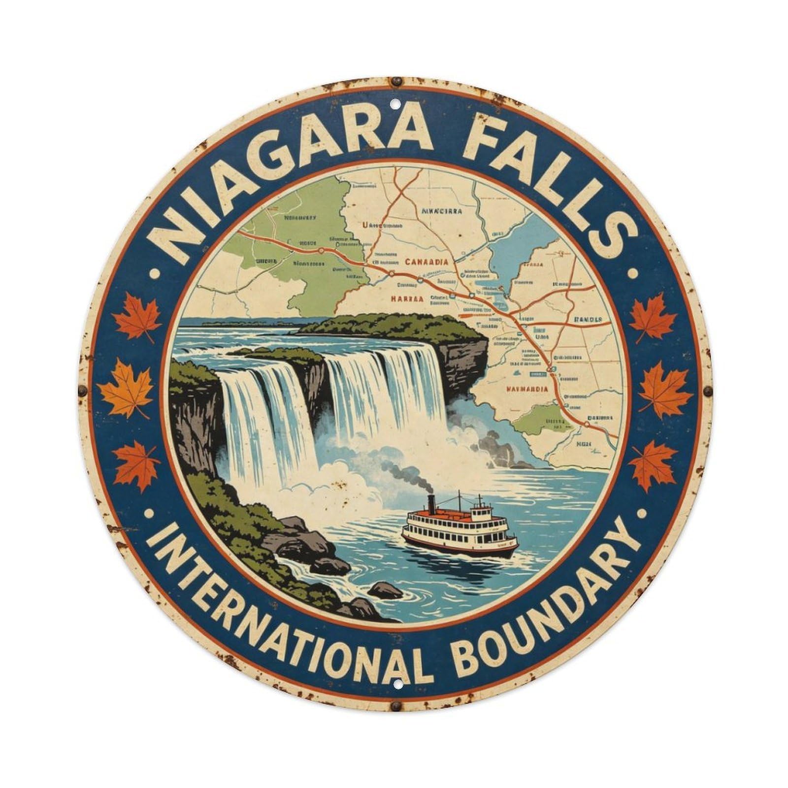 Niagara Falls Metal Tin Sign Plaque