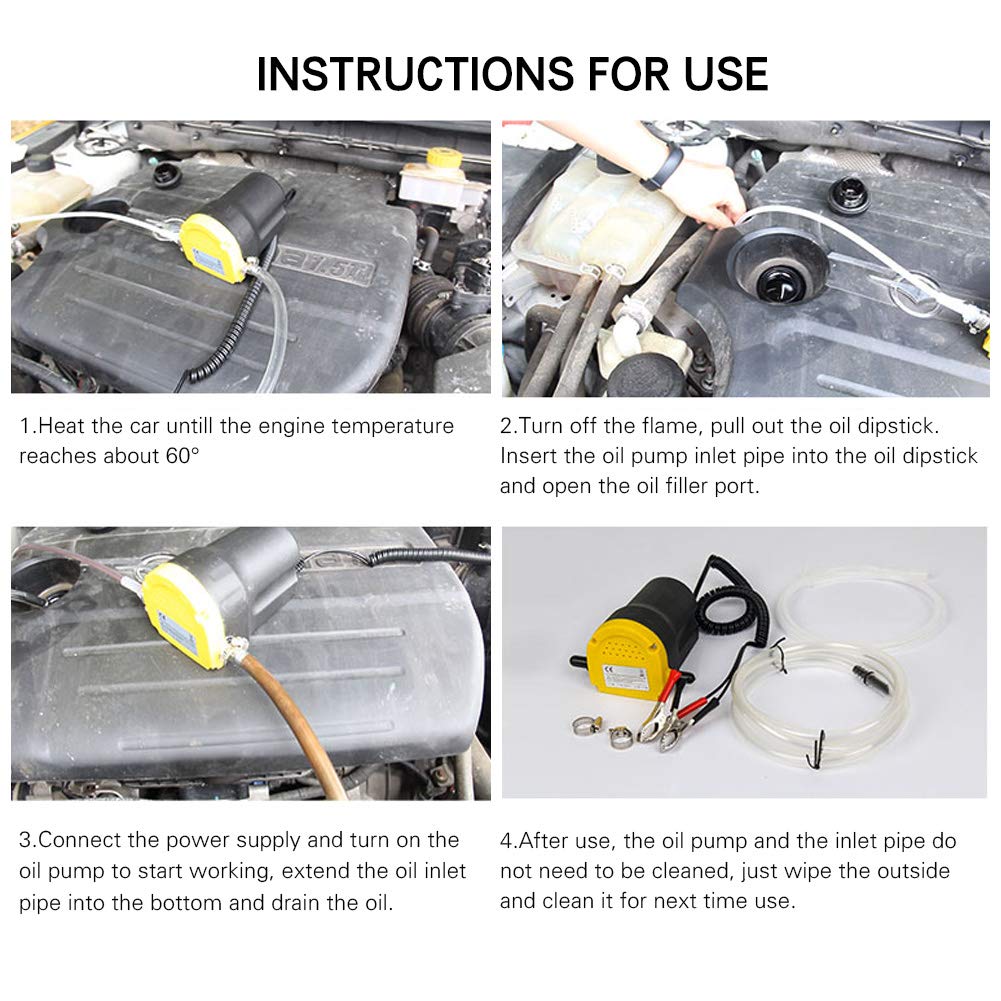 Pompa di aspirazione dell'olio, pompa di aspirazione dell'olio motore per auto 12V 60W pompa di estrazione dell'olio per automobile